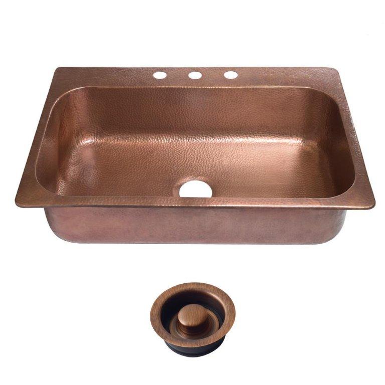 Hammered Copper Wash Basin AH-156 Moradabad